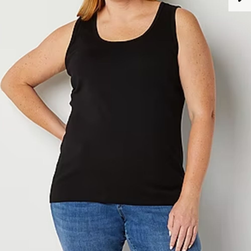 Black & Gold Plus Size Tank Top w/ Gold Speckles Sz XXL